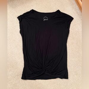 INC International Concepts Black Twist Detail Top